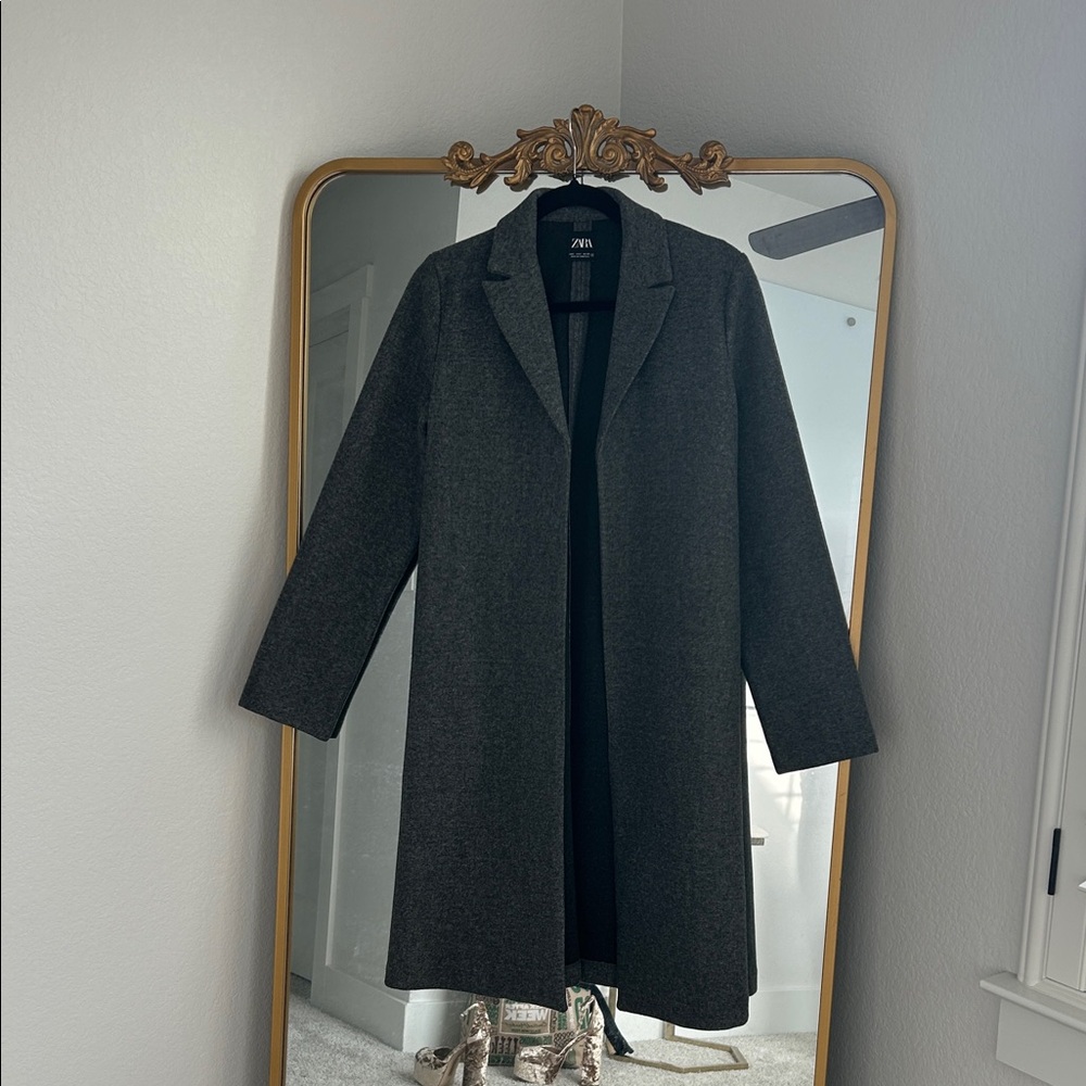Zara Women’s Gray Long Soft Coat